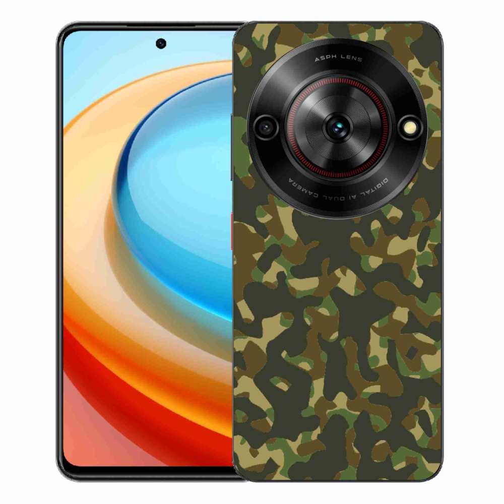 Gélový kryt mmCase na ZTE Blade A75 - maskáčový vzor 1