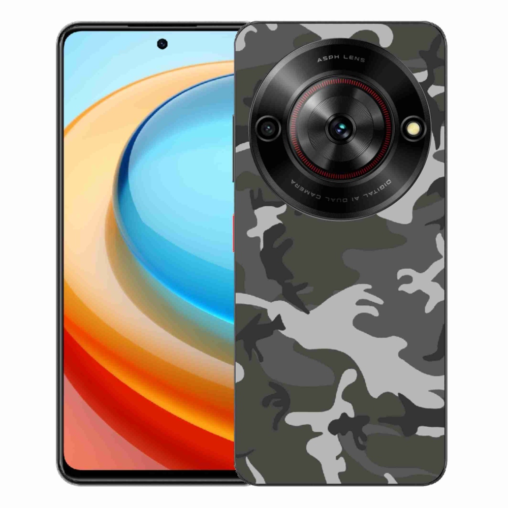 Gélový kryt mmCase na ZTE Blade A75 - maskáčový vzor