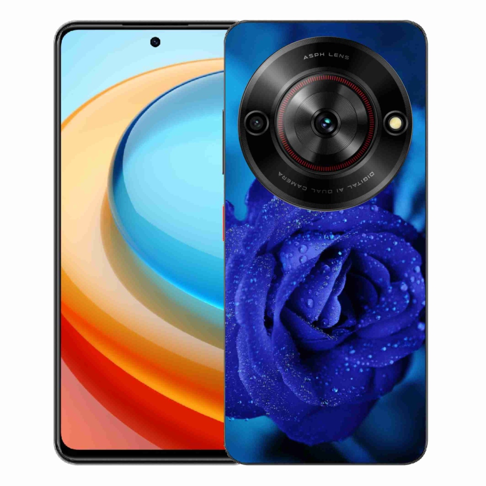 Gélový kryt mmCase na ZTE Blade A75 - modrá ruža
