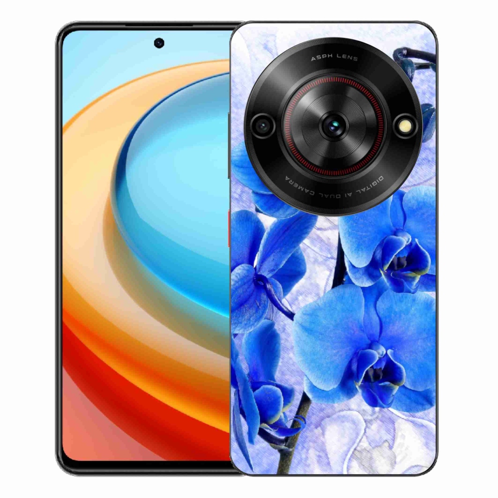 Gélový kryt mmCase na ZTE Blade A75 - modré kvety
