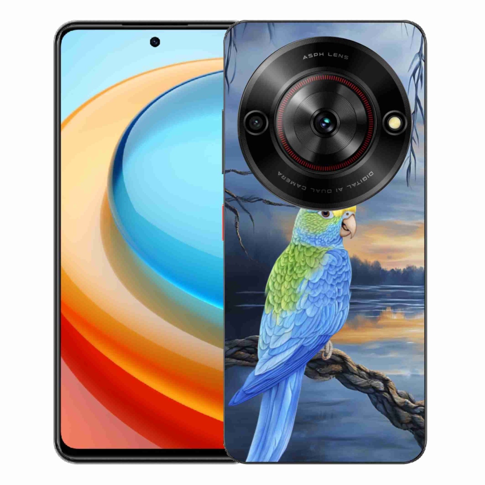 Gélový kryt mmCase na ZTE Blade A75 - modrý papagáj