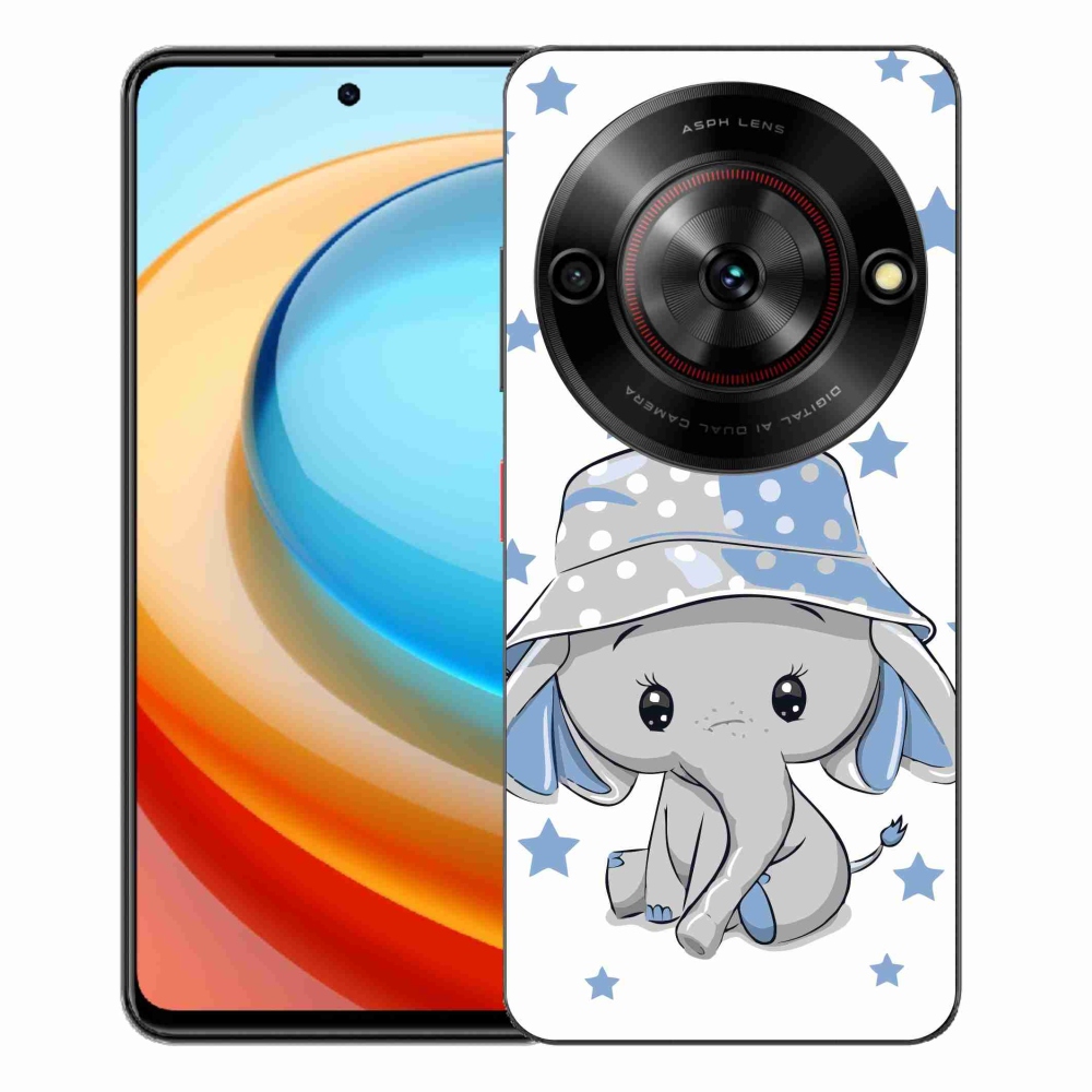 Gélový kryt mmCase na ZTE Blade A75 - modrý slon