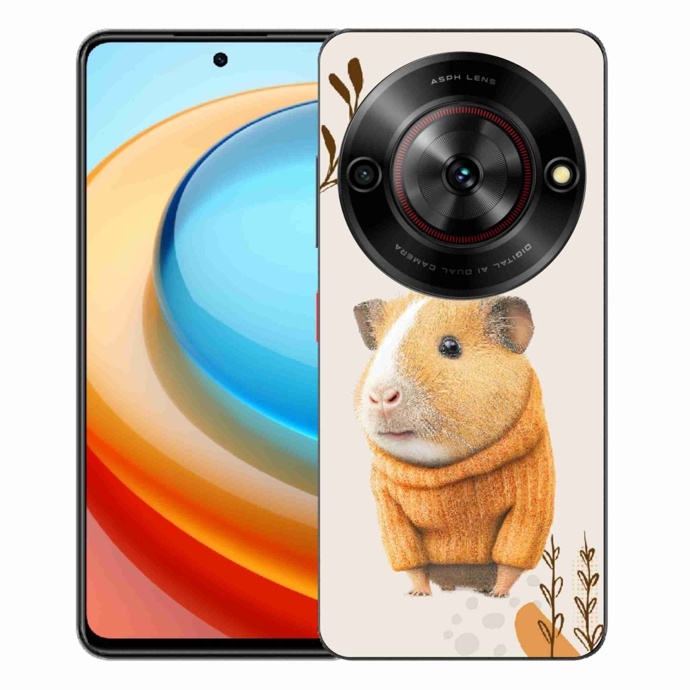 Gélový kryt mmCase na ZTE Blade A75 - morča vo svetri