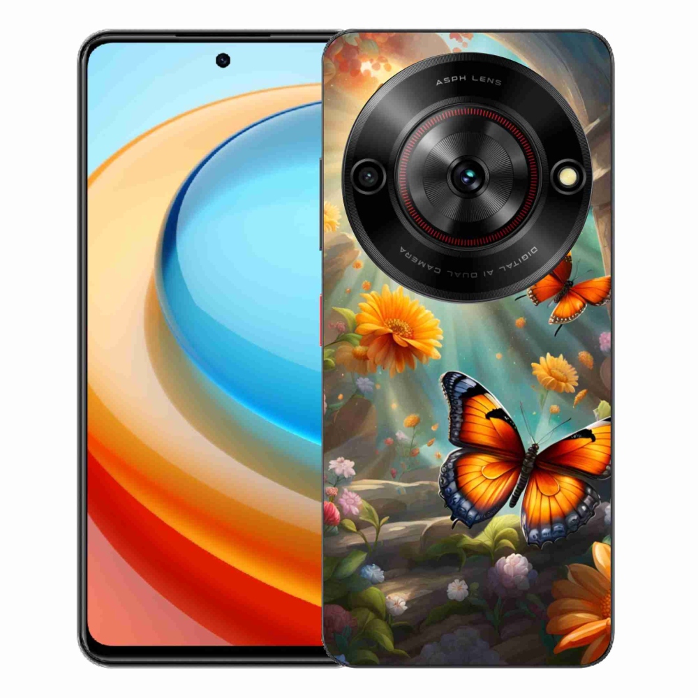 Gélový kryt mmCase na ZTE Blade A75 - motýlia záhrada 2