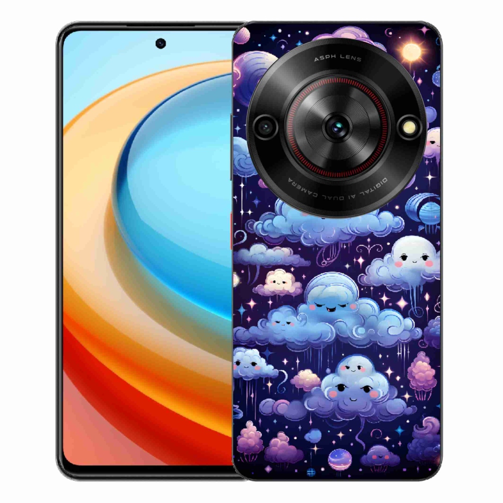 Gélový kryt mmCase na ZTE Blade A75 - mráčiky