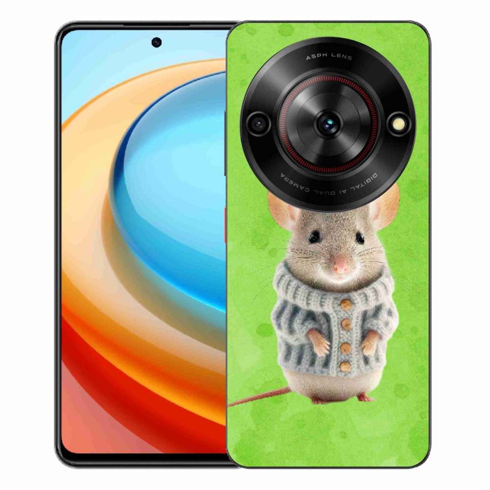 Gélový kryt mmCase na ZTE Blade A75 - myška vo svetri