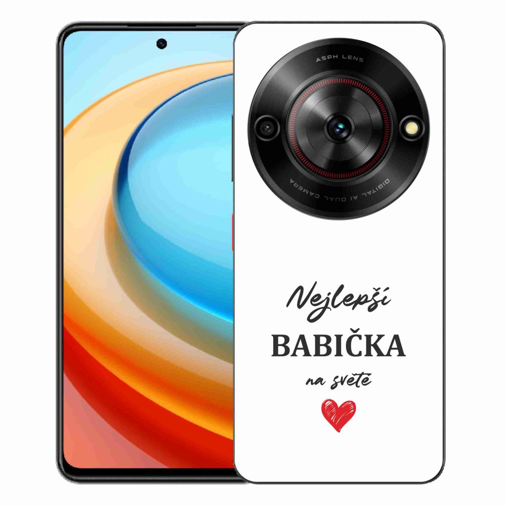 Gélový kryt mmCase na ZTE Blade A75 - najlepšia babička 1 biele pozadie