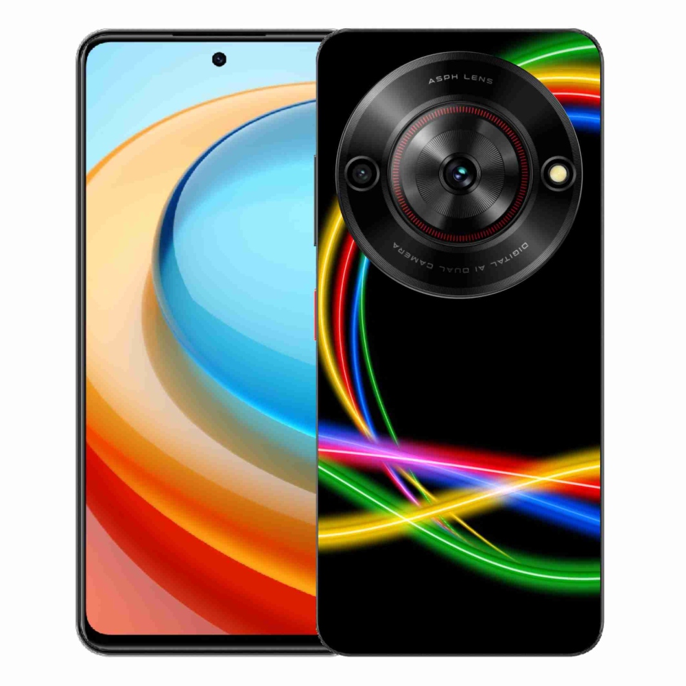 Gélový kryt mmCase na ZTE Blade A75 - neónové kruhy