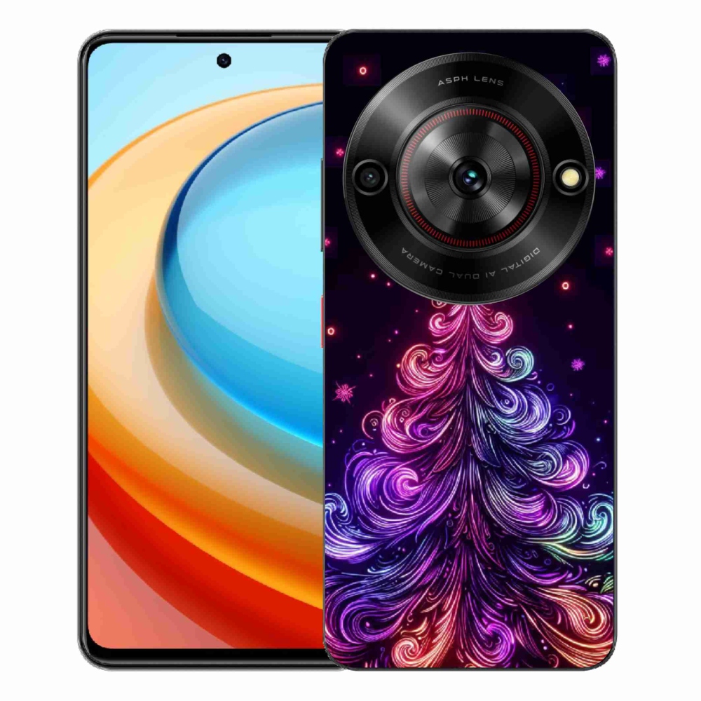 Gélový kryt mmCase na ZTE Blade A75 - neónový vianočný stromček 1