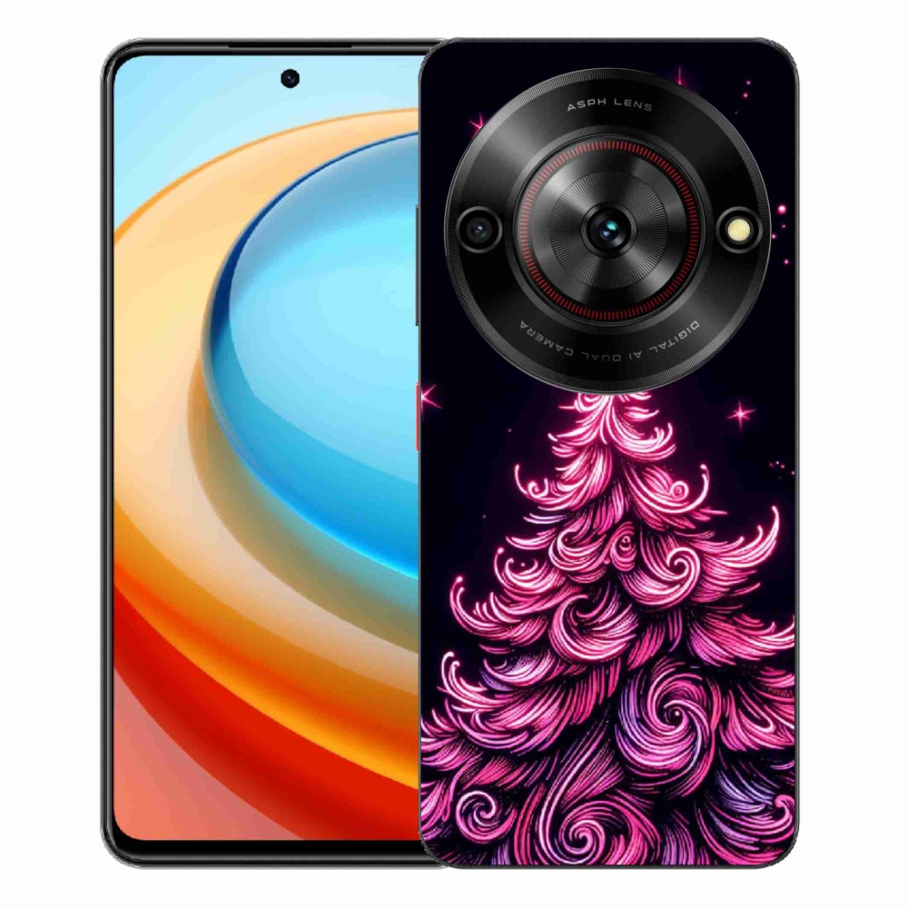 Gélový kryt mmCase na ZTE Blade A75 - neónový vianočný stromček 2