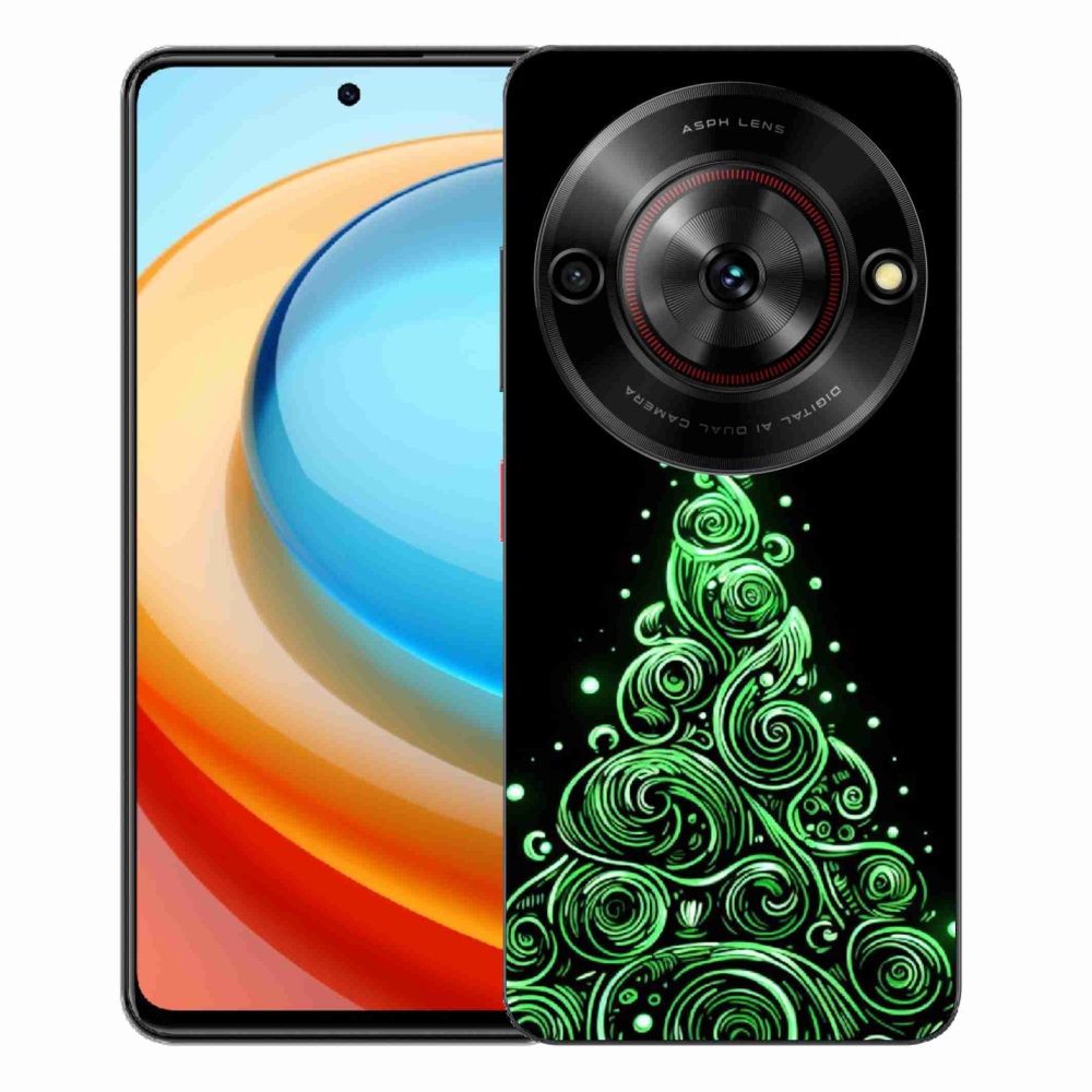 Gélový kryt mmCase na ZTE Blade A75 - neónový vianočný stromček 3