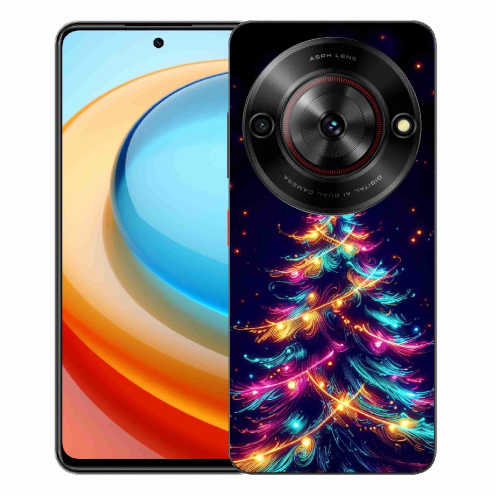 Gélový kryt mmCase na ZTE Blade A75 - neónový vianočný stromček