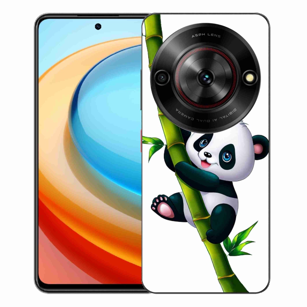 Gélový kryt mmCase na ZTE Blade A75 - panda na bambuse