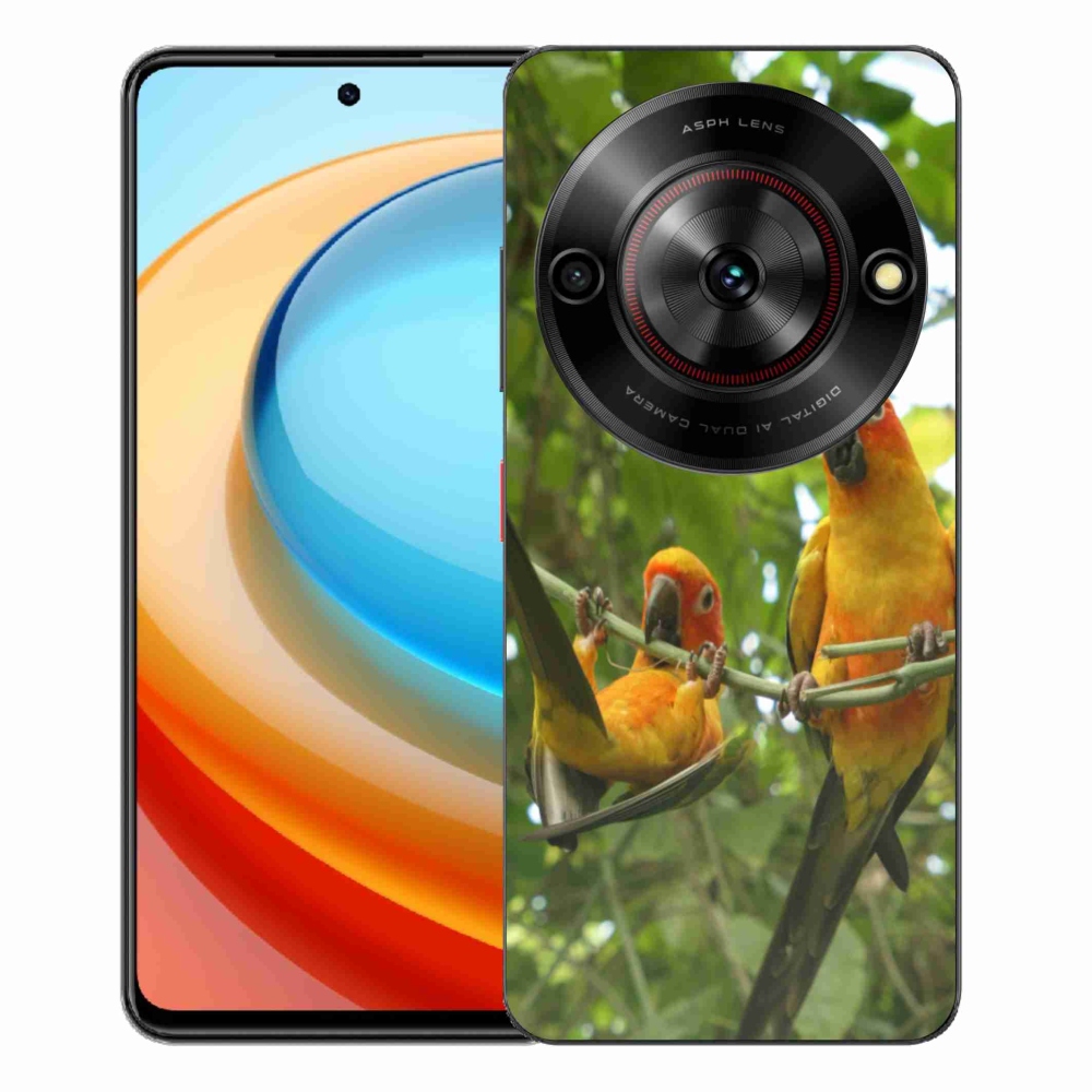 Gélový kryt mmCase na ZTE Blade A75 - papagáje aratingy