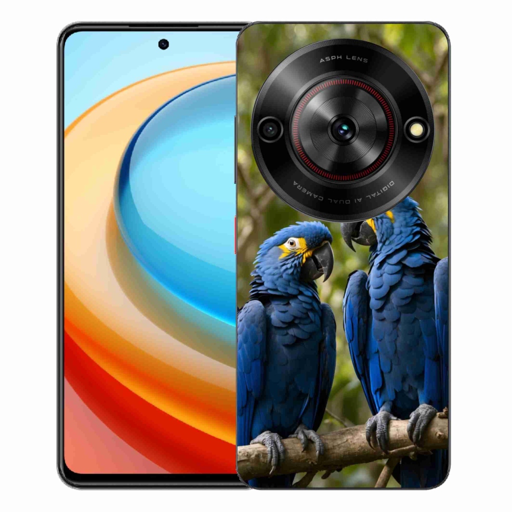Gélový kryt mmCase na ZTE Blade A75 - papagájové duo
