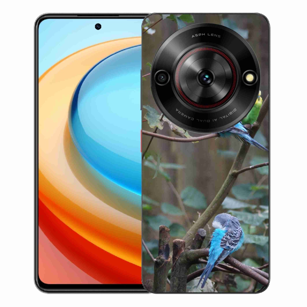 Gélový kryt mmCase na ZTE Blade A75 - papagáje na vetve