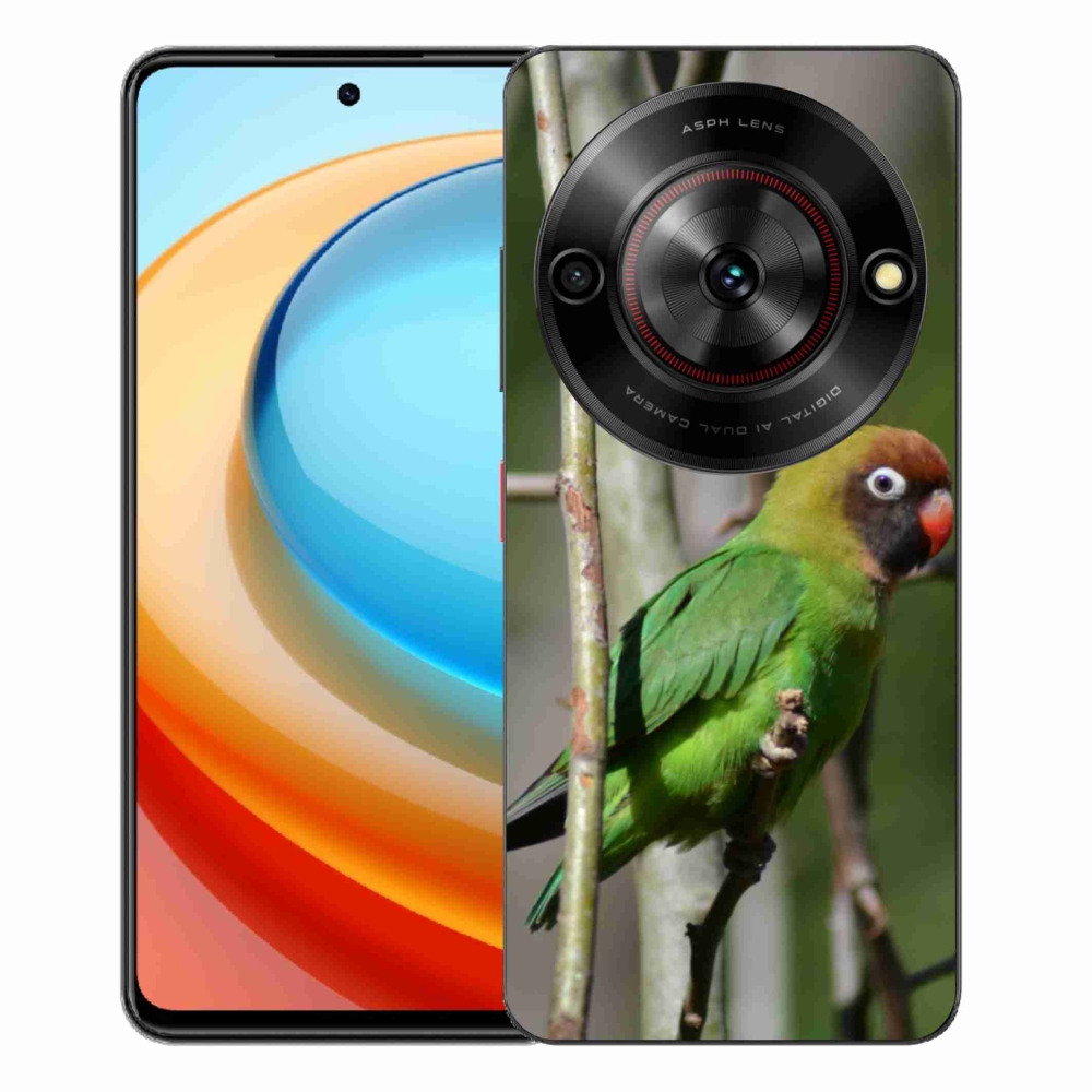 Gélový kryt mmCase na ZTE Blade A75 - papagáj agapornis