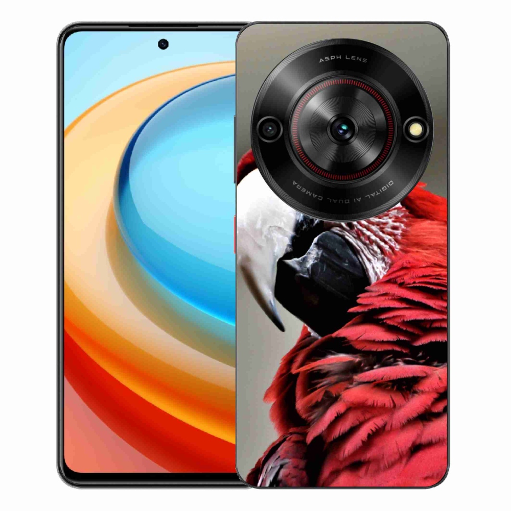 Gélový kryt mmCase na ZTE Blade A75 - papagáj ara červený