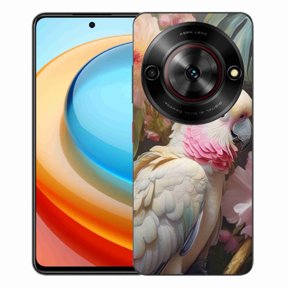 Gélový kryt mmCase na ZTE Blade A75 - papagáj kakadu ružový 2