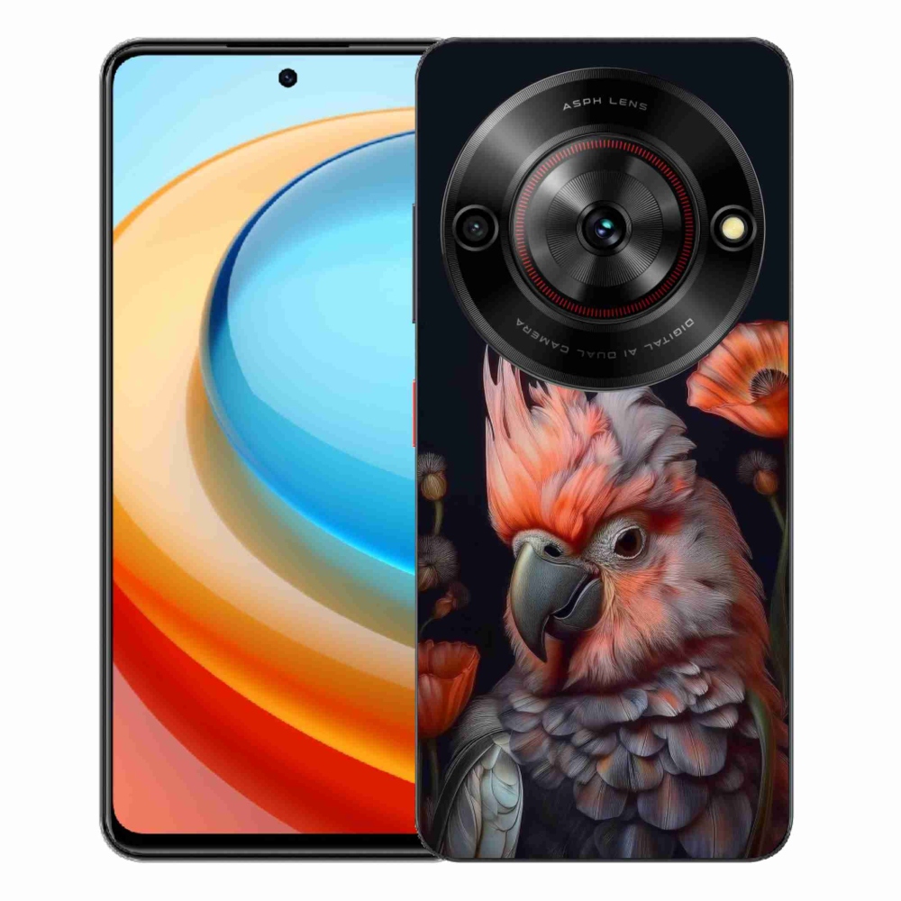 Gélový kryt mmCase na ZTE Blade A75 - papagáj kakadu vo farbách