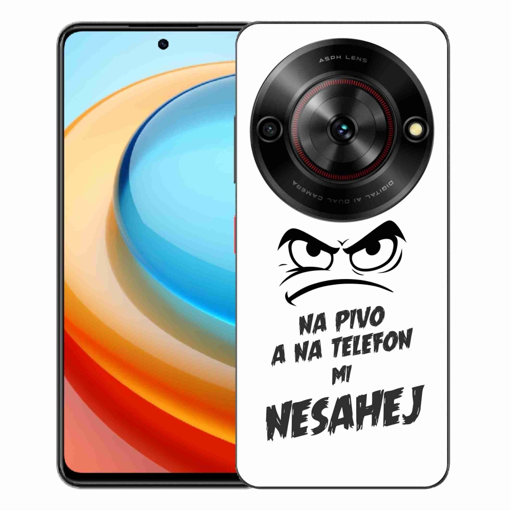 Gélový kryt mmCase na ZTE Blade A75 - pivný motív 2 biele pozadie