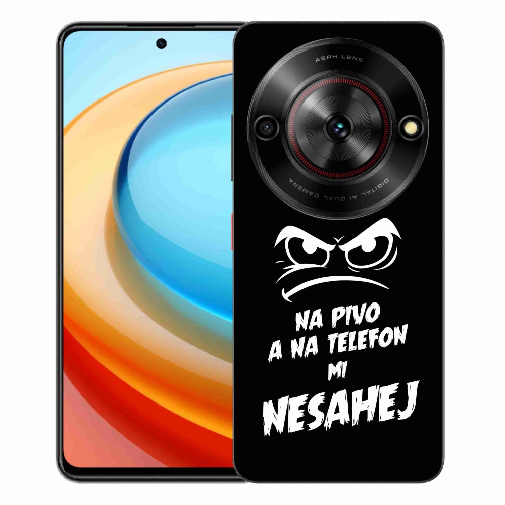 Gélový kryt mmCase na ZTE Blade A75 - pivný motív 2 čierne pozadie