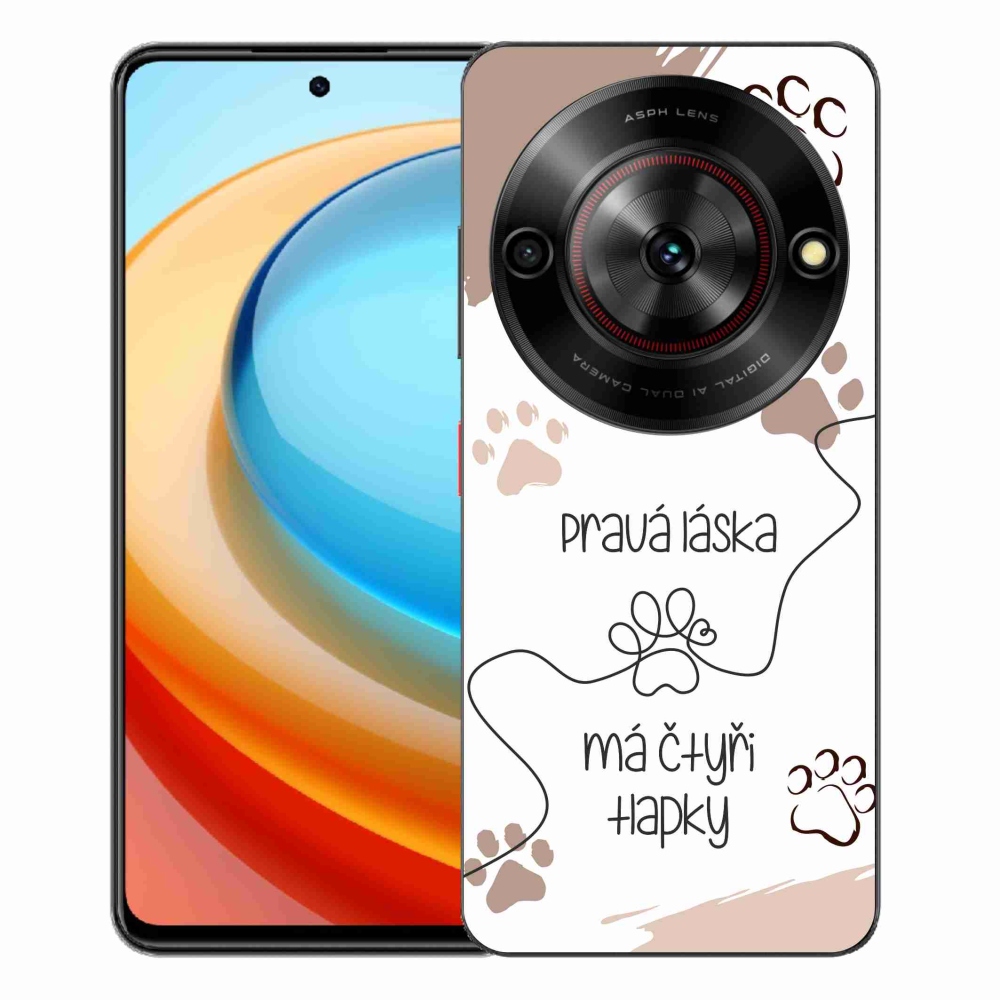 Gélový kryt mmCase na ZTE Blade A75 - psí motív 1 biele pozadie