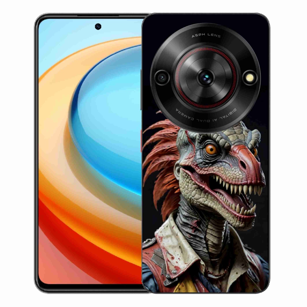Gélový kryt mmCase na ZTE Blade A75 - punk dinosaurus