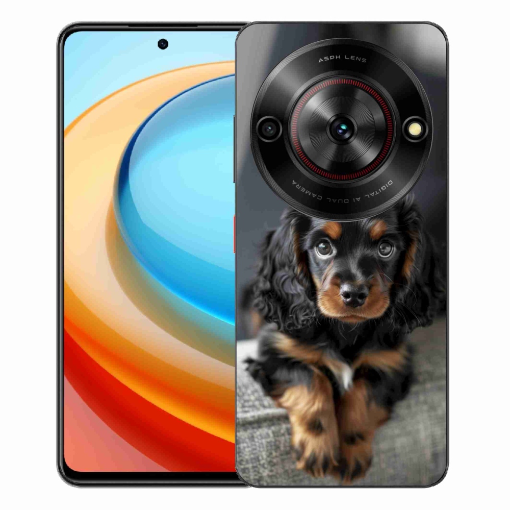 Gélový kryt mmCase na ZTE Blade A75 - roztomilý dlhosrstý jazvečík