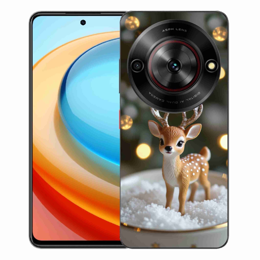Gélový kryt mmCase na ZTE Blade A75 - roztomilý vianočný jeleň
