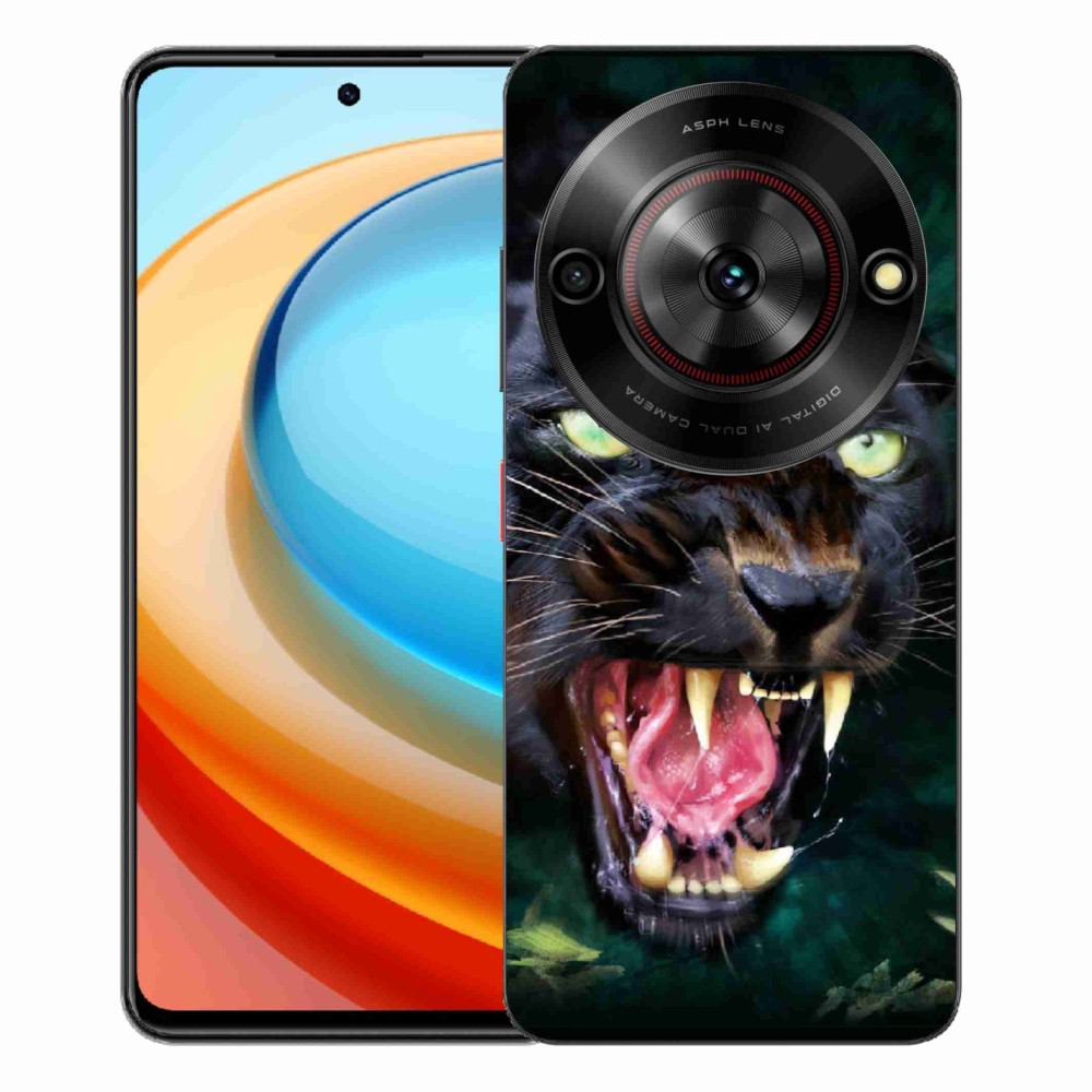 Gélový kryt mmCase na ZTE Blade A75 - rozzúrený čierny panter