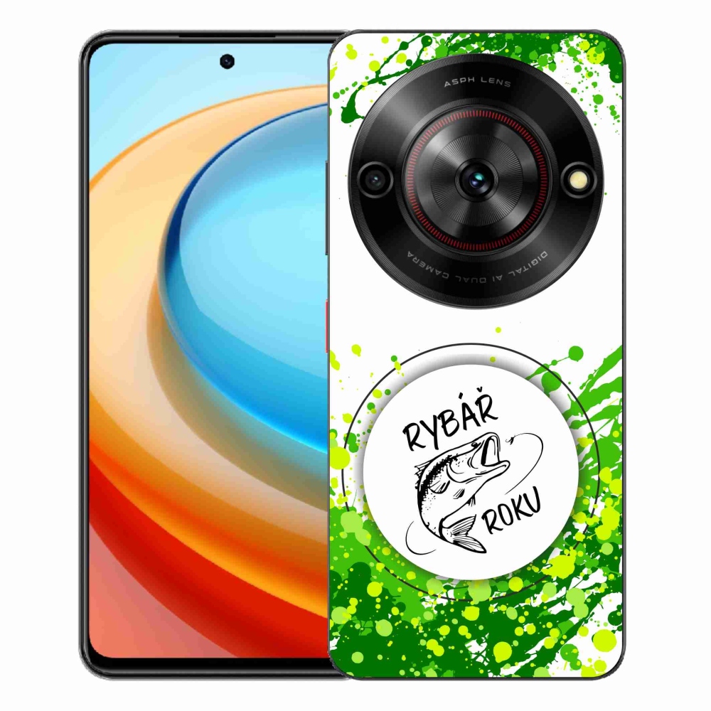 Gélový kryt mmCase na ZTE Blade A75 - rybár roku biele pozadie