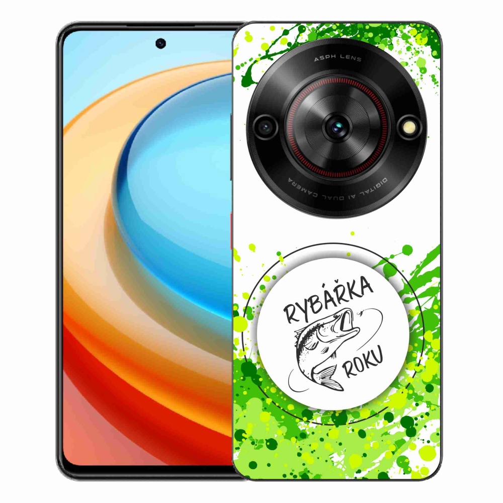 Gélový kryt mmCase na ZTE Blade A75 - rybárka roku biele pozadie
