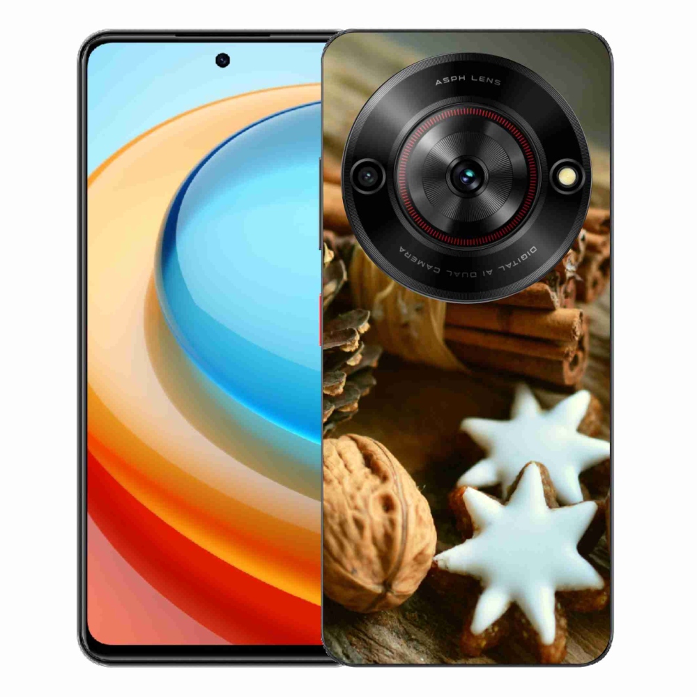 Gélový kryt mmCase na ZTE Blade A75 - škorica a perníčky