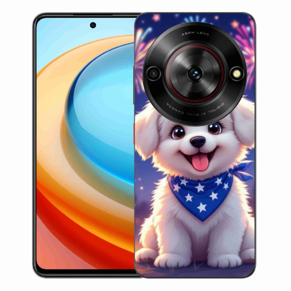 Gélový kryt mmCase na ZTE Blade A75 - slávnostné šteňa