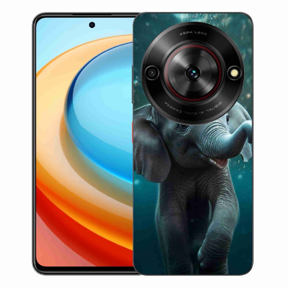 Gélový kryt mmCase na ZTE Blade A75 - sloník pod vodou