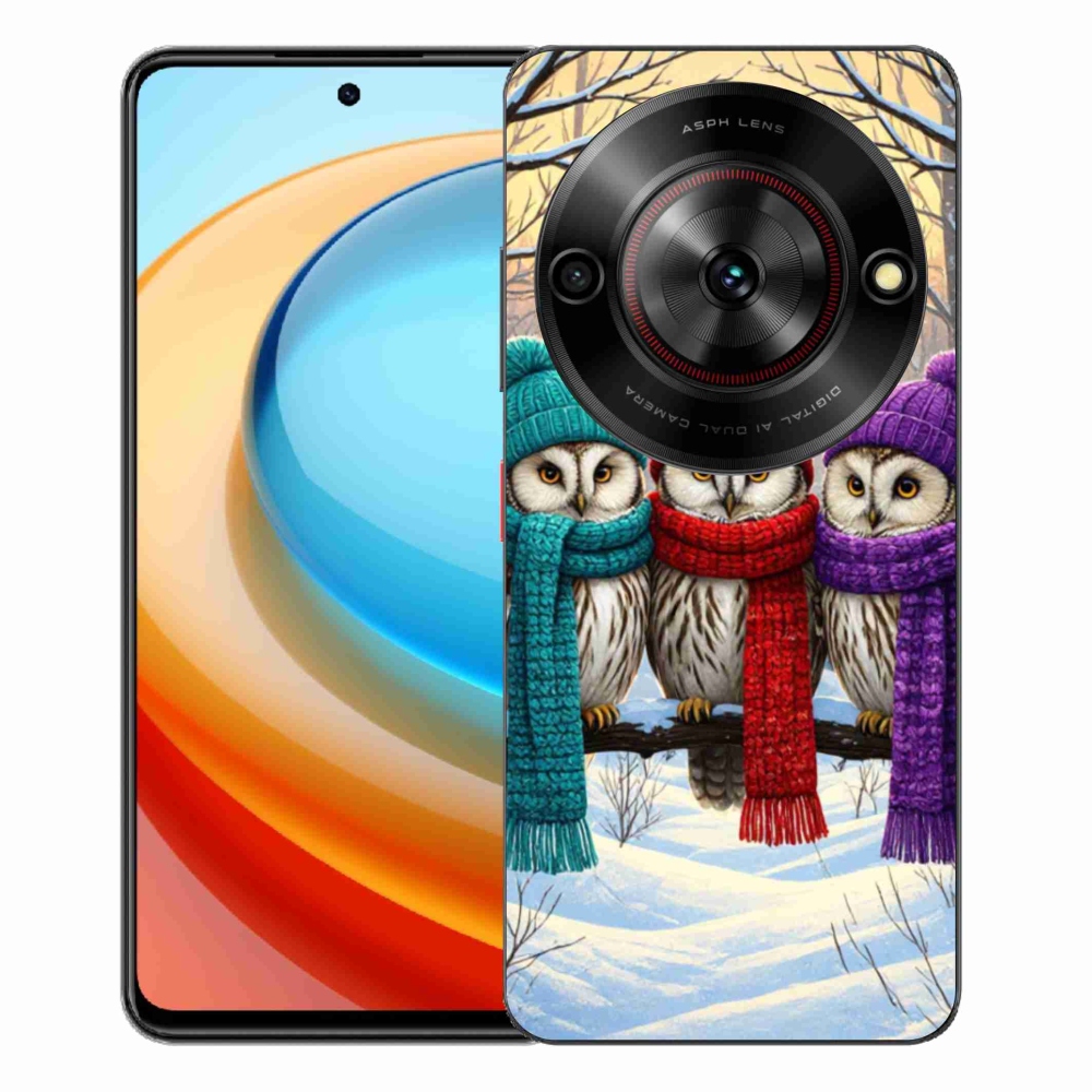 Gélový kryt mmCase na ZTE Blade A75 - soví priatelia