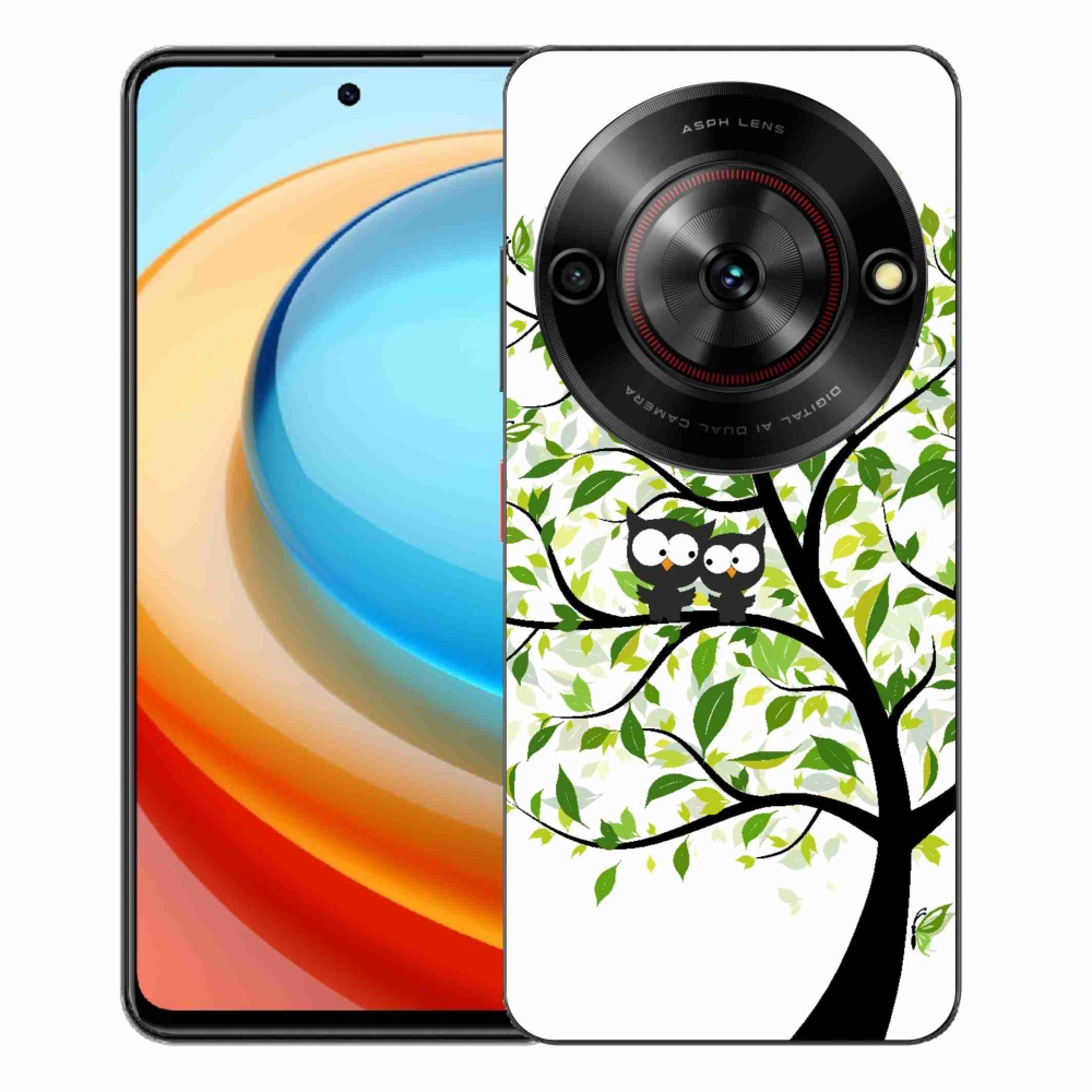 Gélový kryt mmCase na ZTE Blade A75 - malej sovy na strome