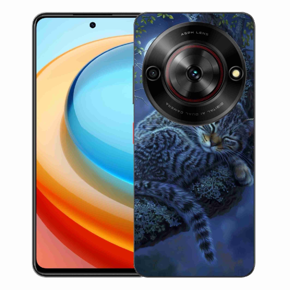 Gélový kryt mmCase na ZTE Blade A75 - spiaca mačka