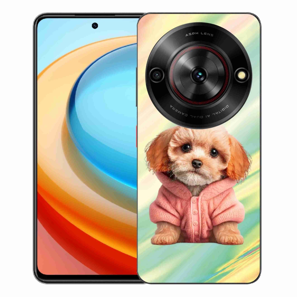 Gélový kryt mmCase na ZTE Blade A75 - šteňa vo svetri