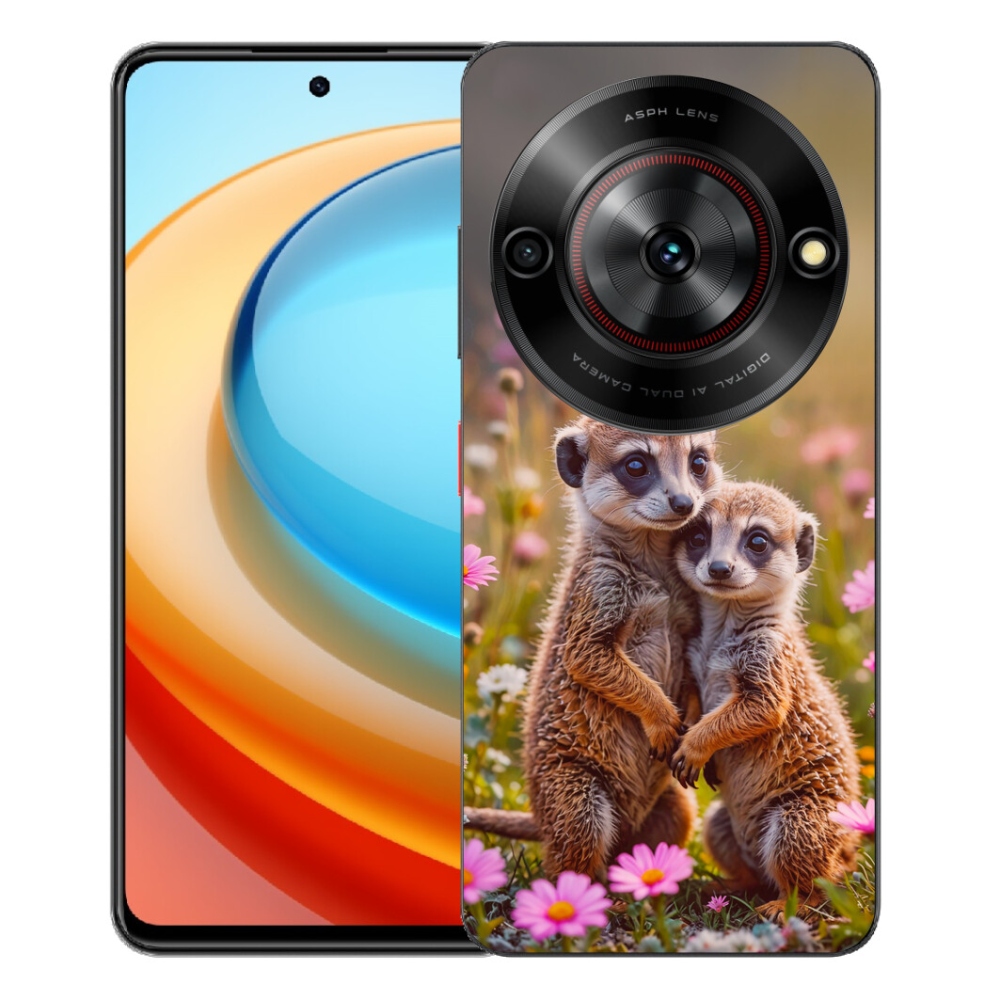 Gélový kryt mmCase na ZTE Blade A75 - surikatí duo