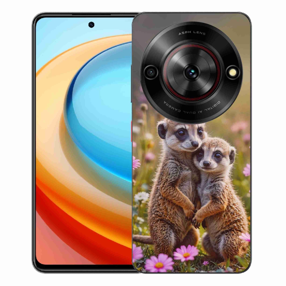 Gélový kryt mmCase na ZTE Blade A75 - surikatí duo