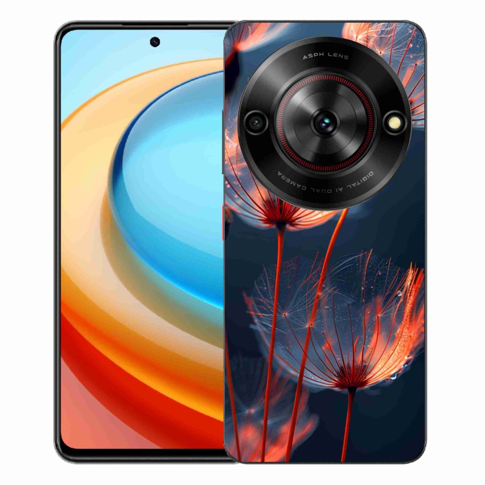 Gélový kryt mmCase na ZTE Blade A75 - svetielkujúce páperie