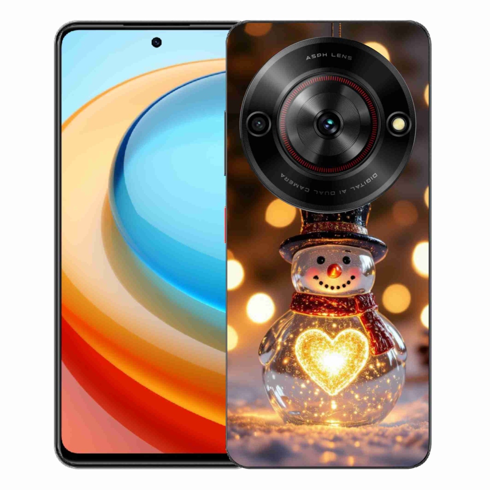 Gélový kryt mmCase na ZTE Blade A75 - svietiaci vianočný snehuliak
