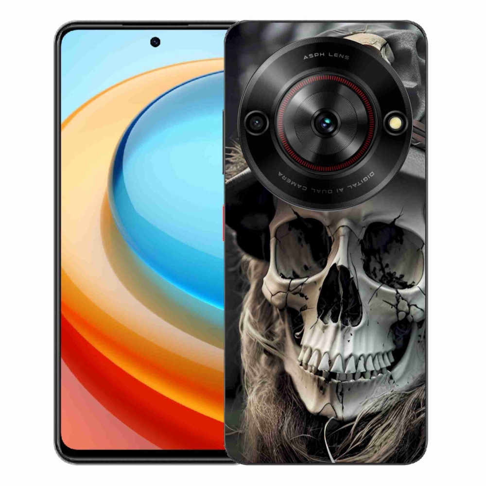 Gélový kryt mmCase na ZTE Blade A75 - temná lebka