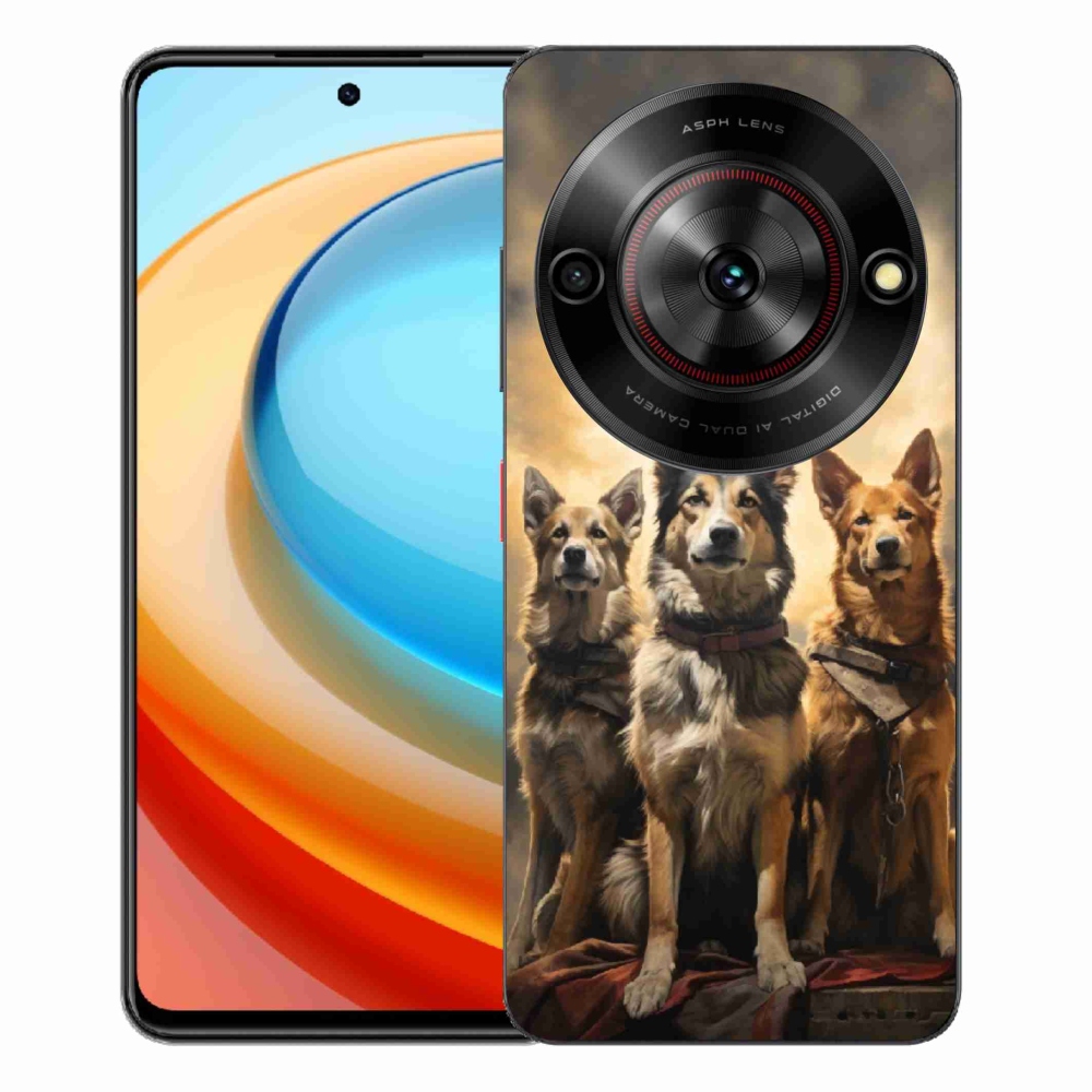 Gélový kryt mmCase na ZTE Blade A75 - tri psy