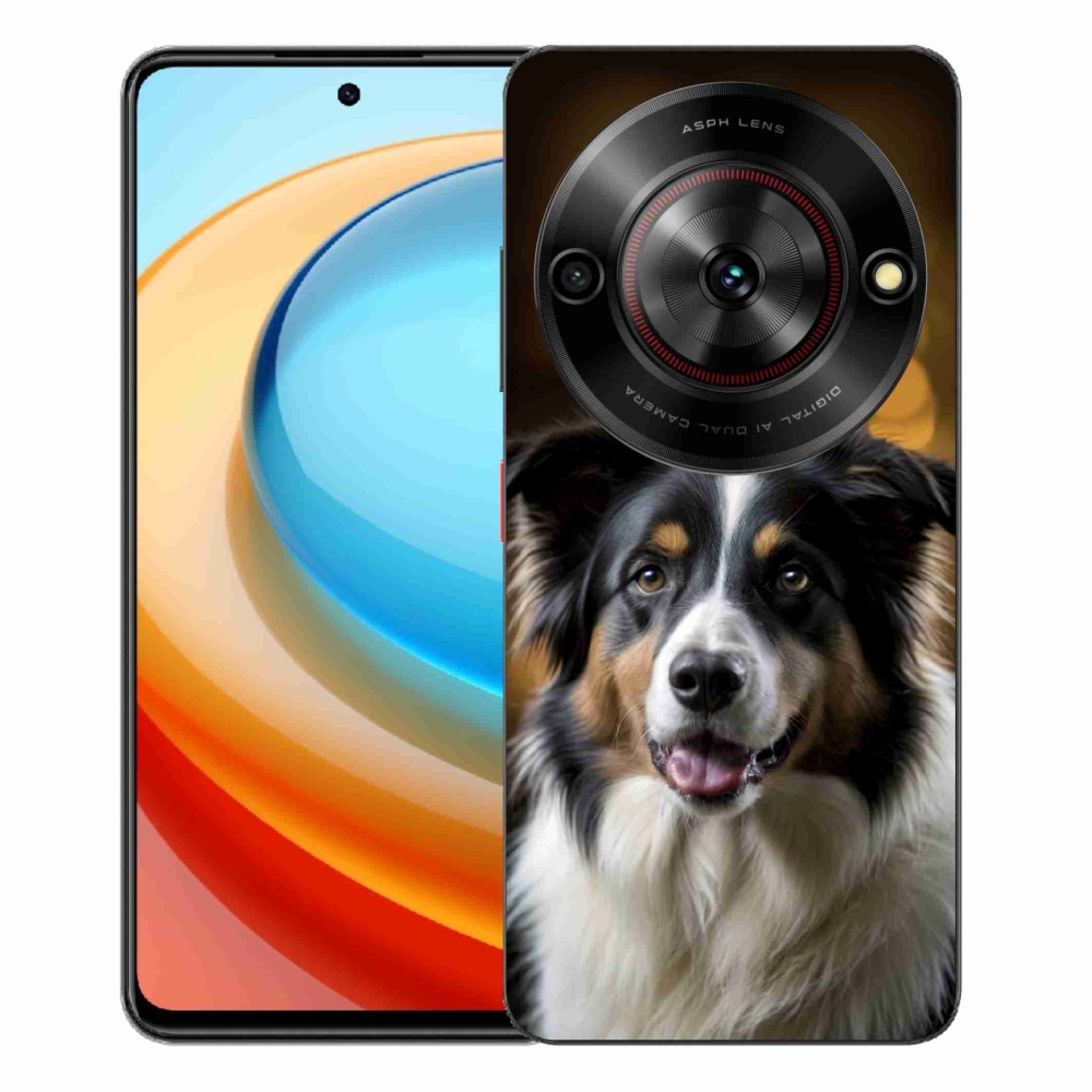 Gélový kryt mmCase na ZTE Blade A75 - usmievavý austrálsky ovčiak