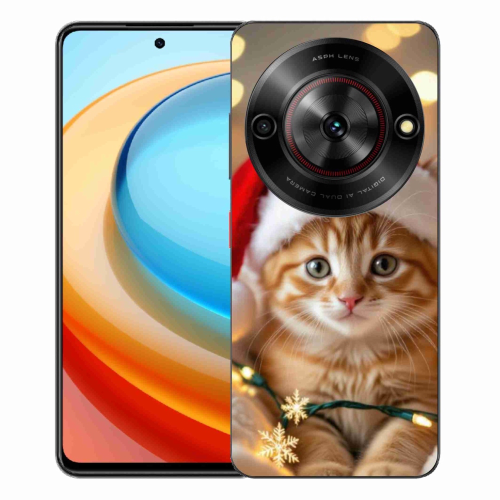 Gélový kryt mmCase na ZTE Blade A75 - vianočné mačiatko