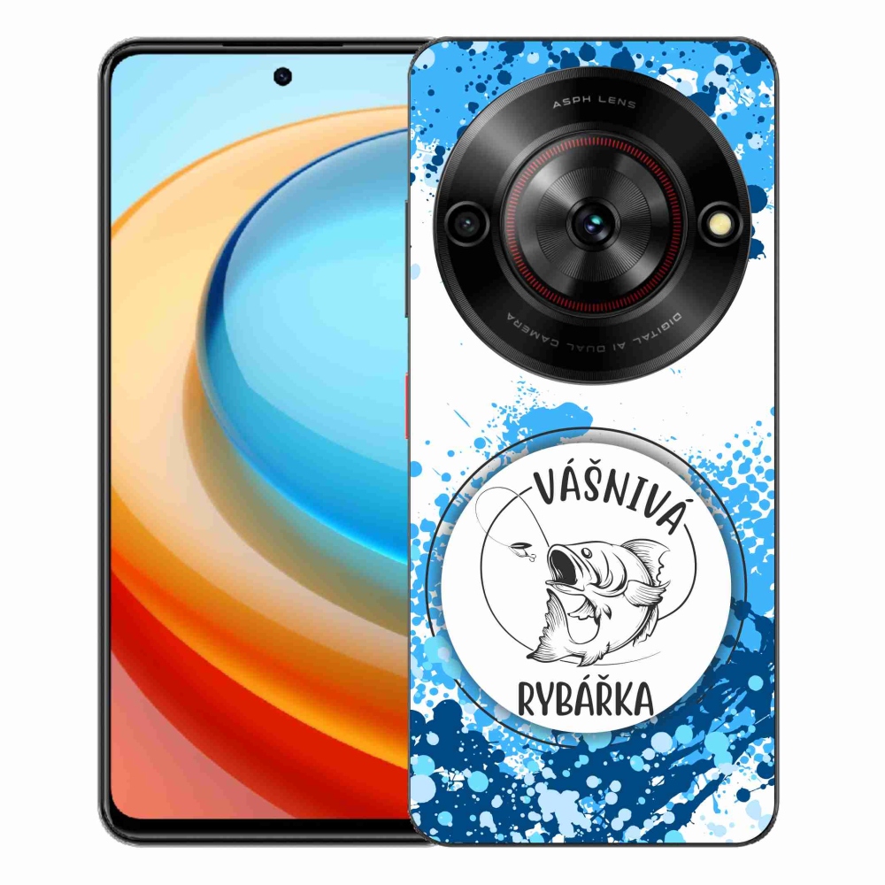 Gélový kryt mmCase na ZTE Blade A75 - vášnivá rybárka biele pozadie