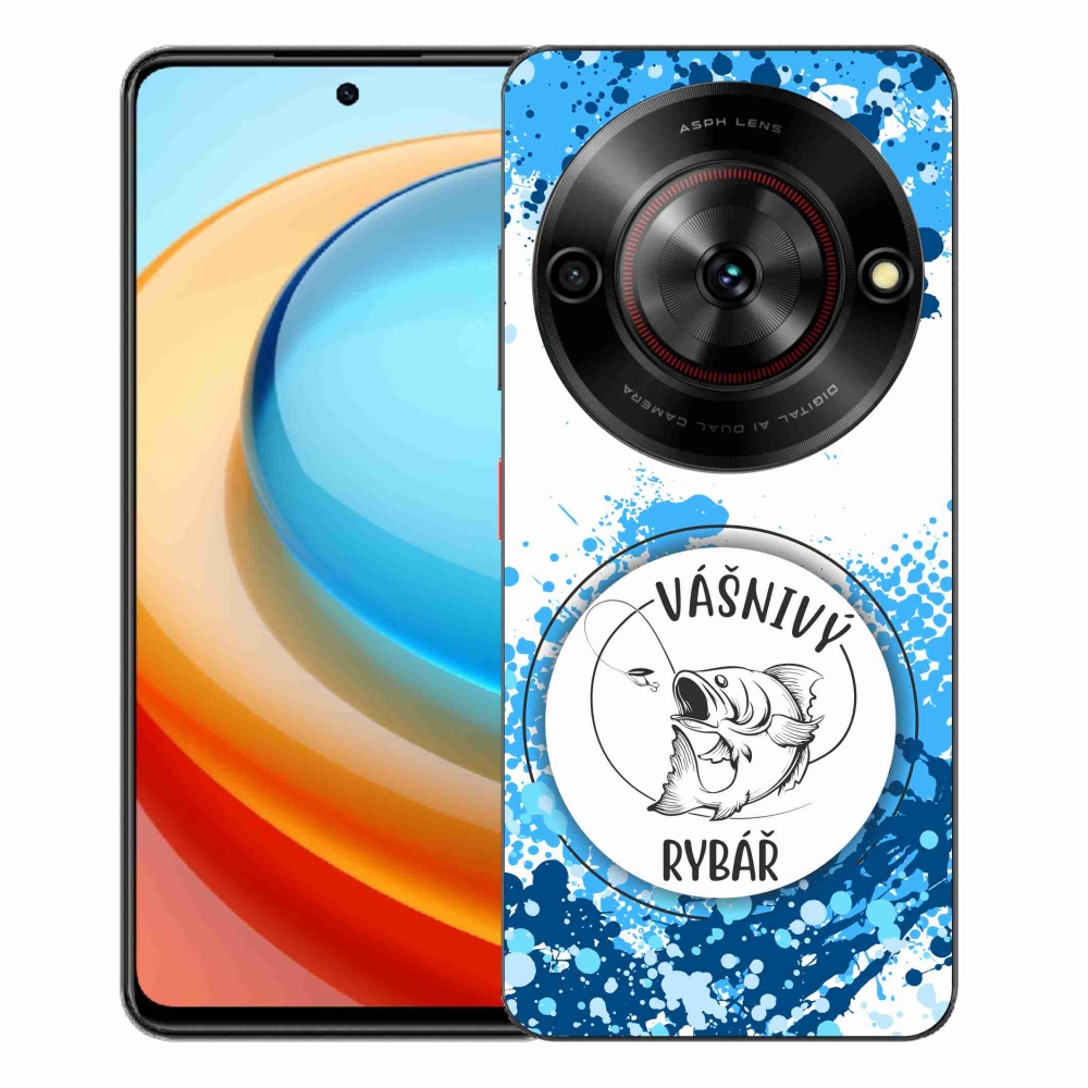 Gélový kryt mmCase na ZTE Blade A75 - vášnivý rybár biele pozadie